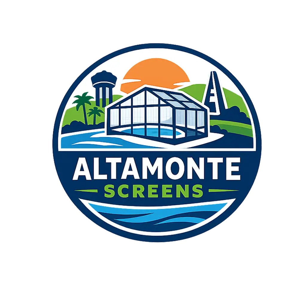 Altamonte Screens logo representing pool screen enclosures in Altamonte Springs, FL
